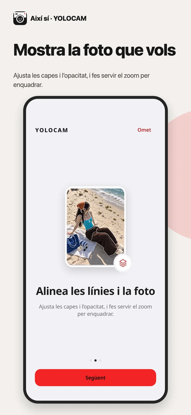 YOLOCAM · Alinea les línies i la foto