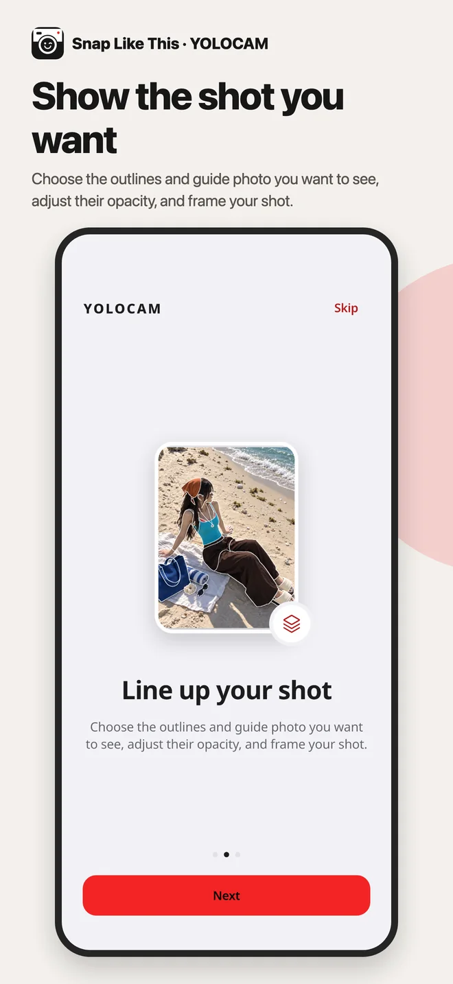 YOLOCAM · Line up your shot