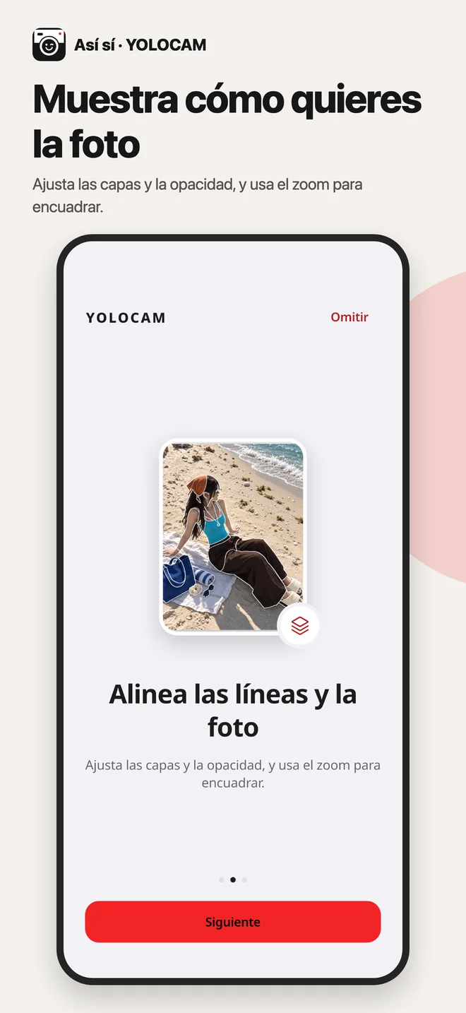 YOLOCAM · Alinea las líneas y la foto