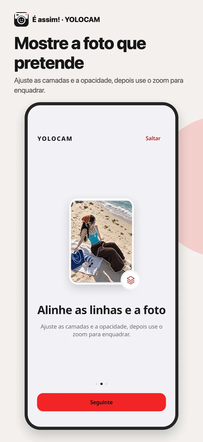 YOLOCAM · Alinhe as linhas e a foto