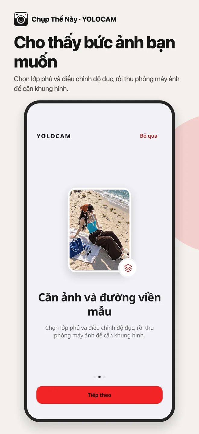 YOLOCAM · Căn ảnh và đường viền mẫu